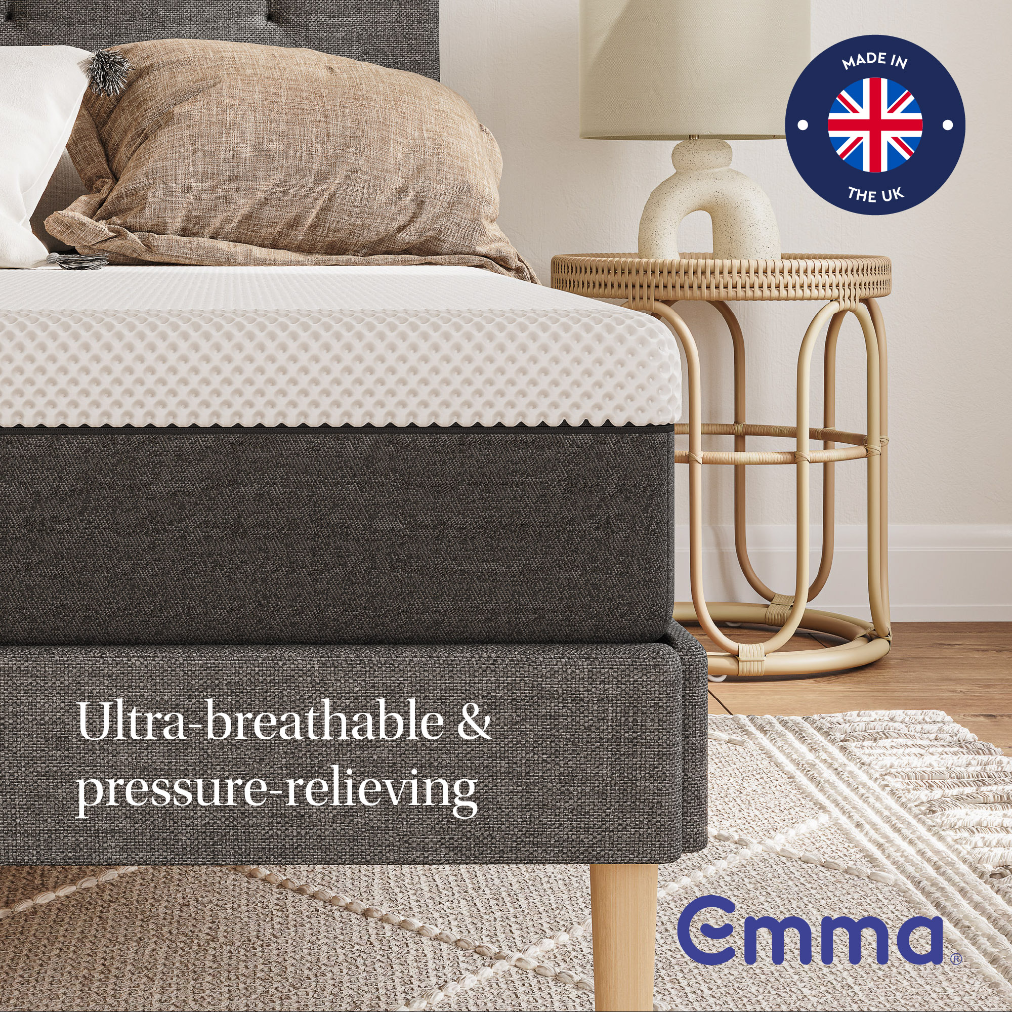 EMMA CERTIFIED PREMIUM Refurbished Mattress, Spring & Memory Foam, 25cm